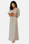 Naiduhall Cotton Full Length Nightdress - Black White — thumbnail 6